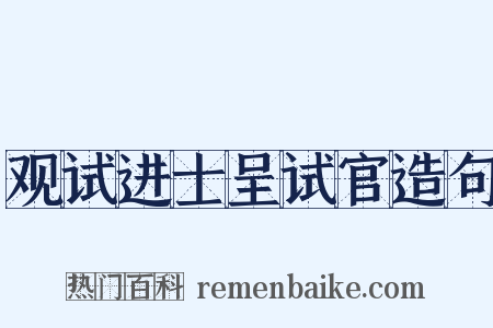 观试进士呈试官造句是什么意思的图片